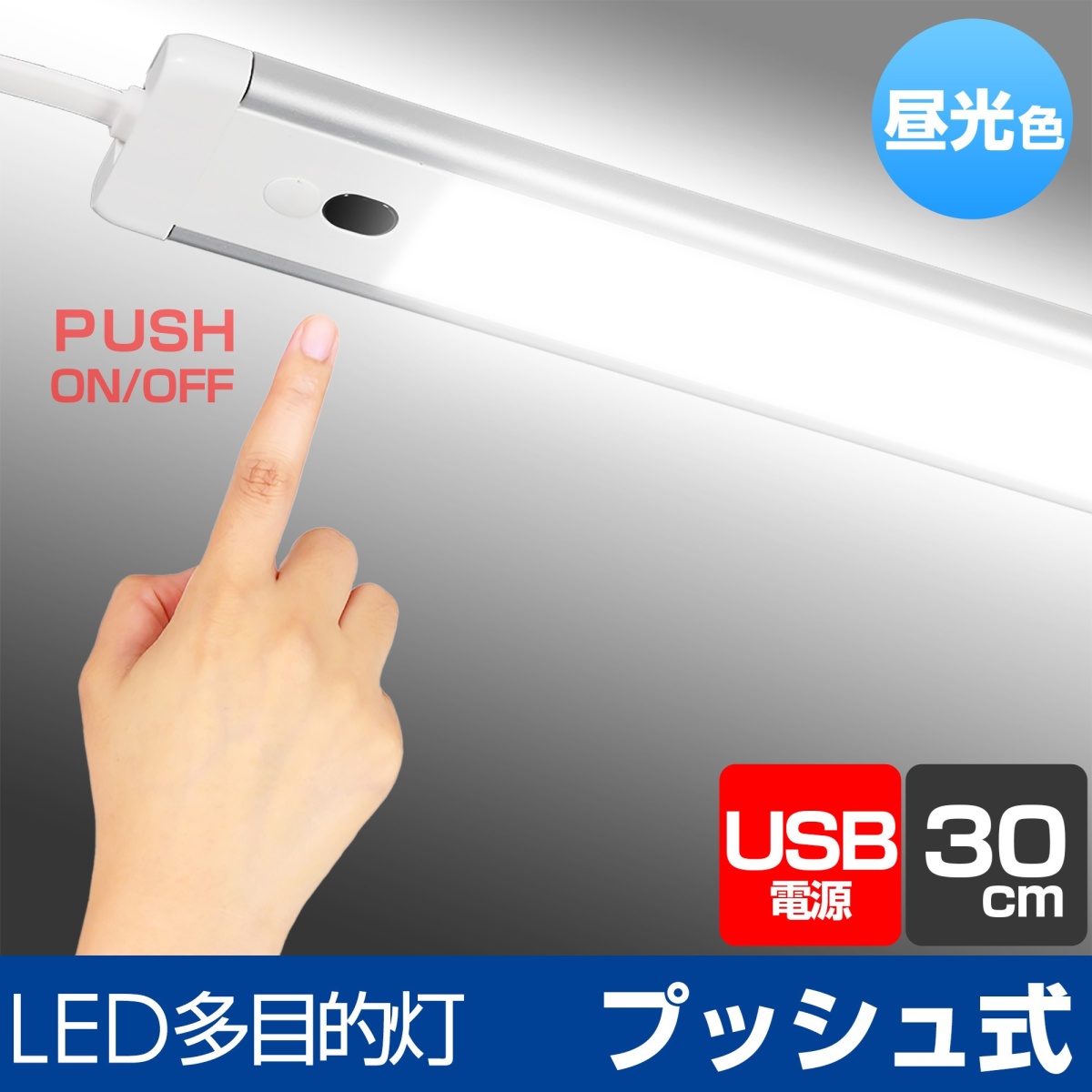 [USB]LED多目的ライト(ボタンスイッチ/昼光色)【EA864CB-175】