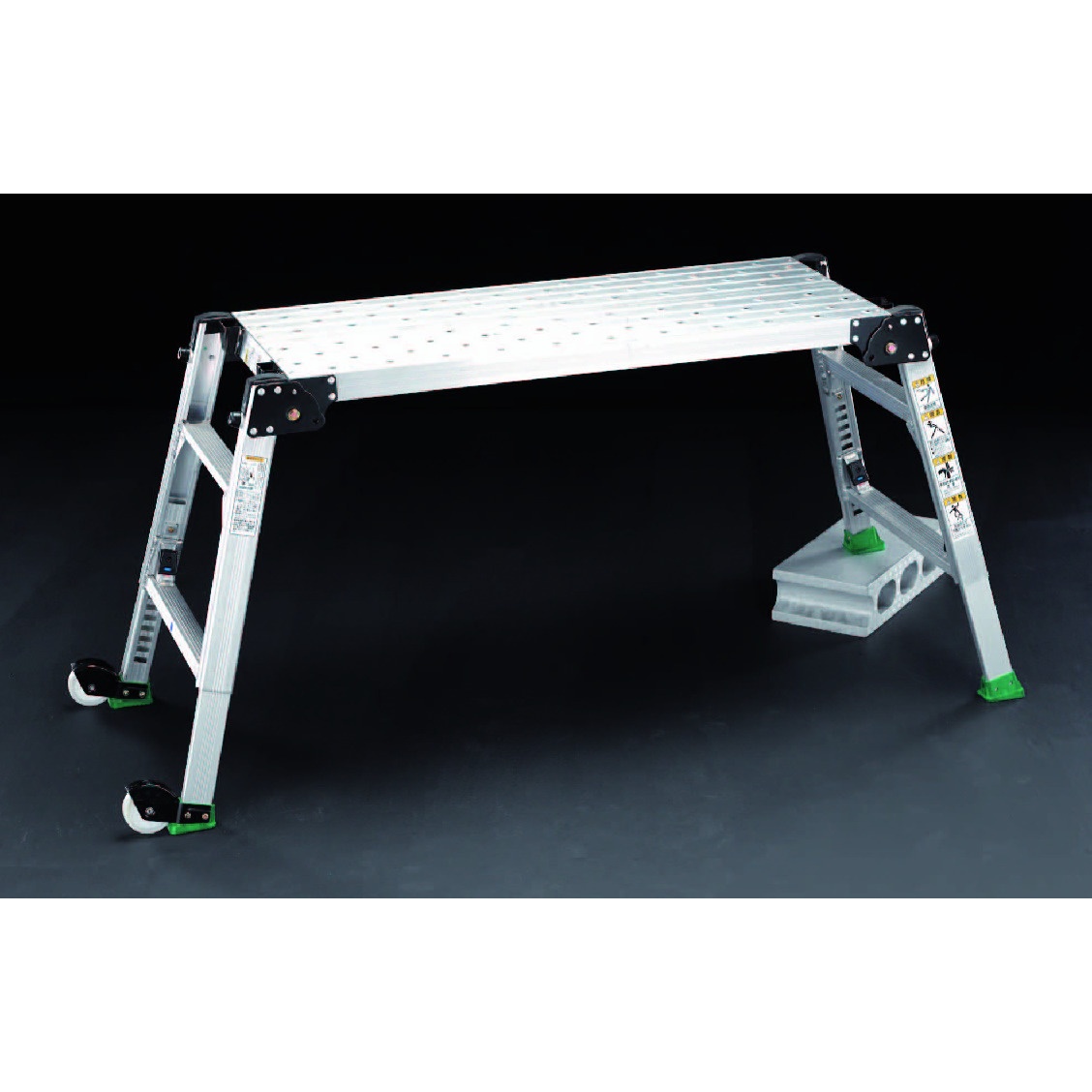 51-67cm 足場台(調整脚・キャスター付)【EA905DF-1】