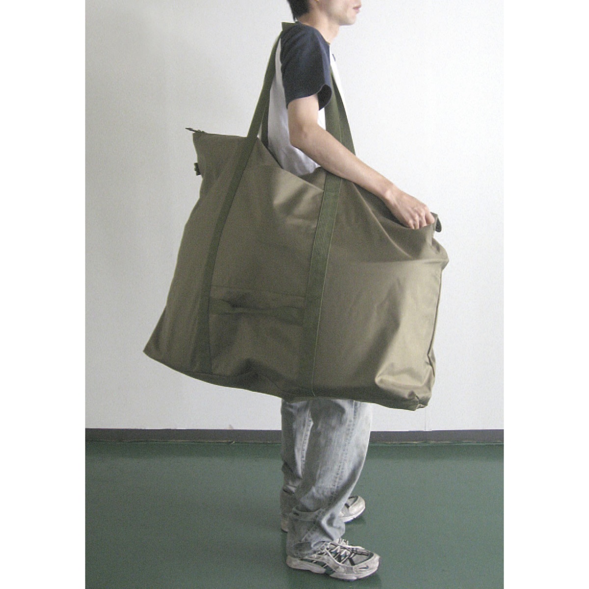 900×250×700mm ボストンバッグ(カーキ/特大)【EA927AG-32】