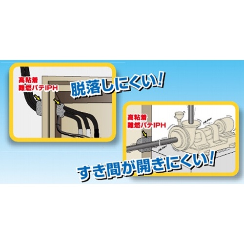750g 高粘着難燃パテ(グレー)【EA934KD-23】