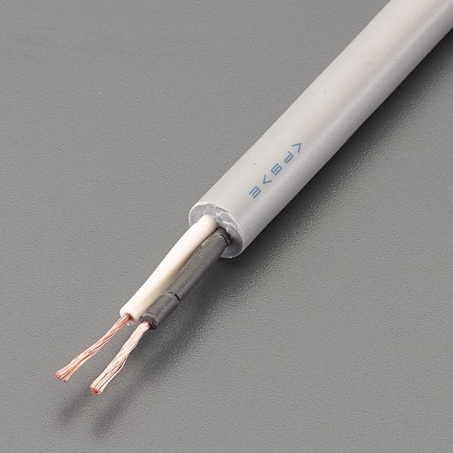 0.75mm2×10m/2芯 ビニールキャブタイヤケーブル【EA940AG-602】