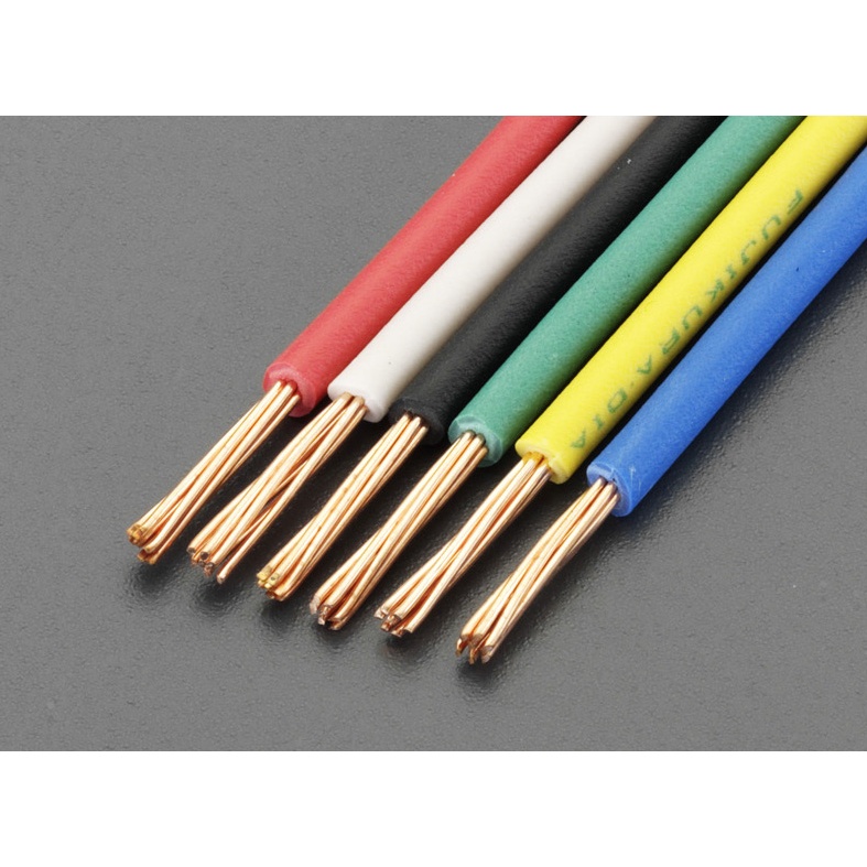 1.25mm2×100m IV電線(撚線/黄)【EA940AT-25】