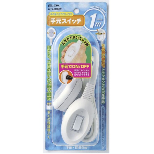 AC125V/15A 手元スイッチ(1mコ-ド付)【EA940CB-18A】