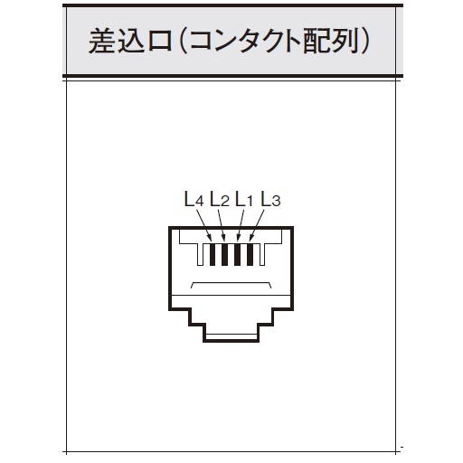 電話線モジュラジャック(6極4心)【EA940CD-422】
