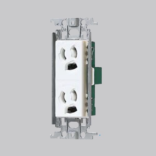 125V/15A 埋込コンセント(2口/抜止/接地)【EA940CD-465】