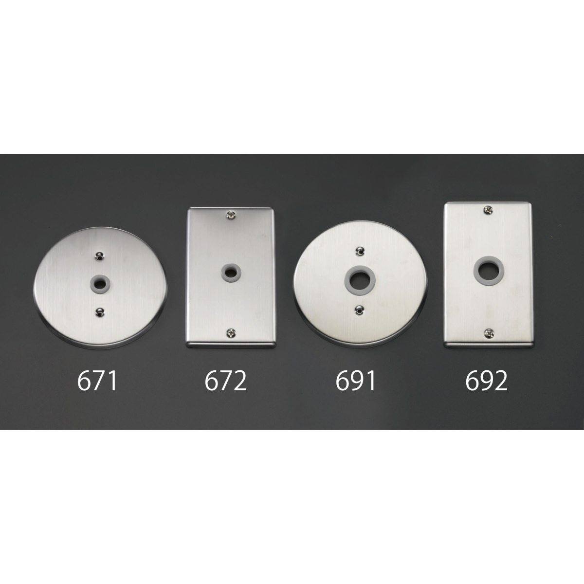 φ105mm 電話線プレート(丸型・ステンレス製)【EA940CE-671】