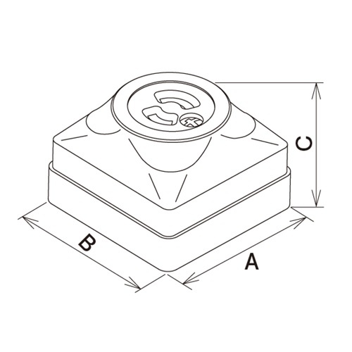 250V/20A[接地付]角型コンセント(接地3P)【EA940CL-18】
