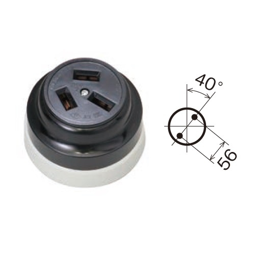 AC250V/30A 露出コンセント(3P)【EA940CL-3】
