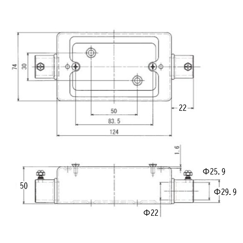 E25 露出スイッチボックス(2個用)【EA940CS-12】