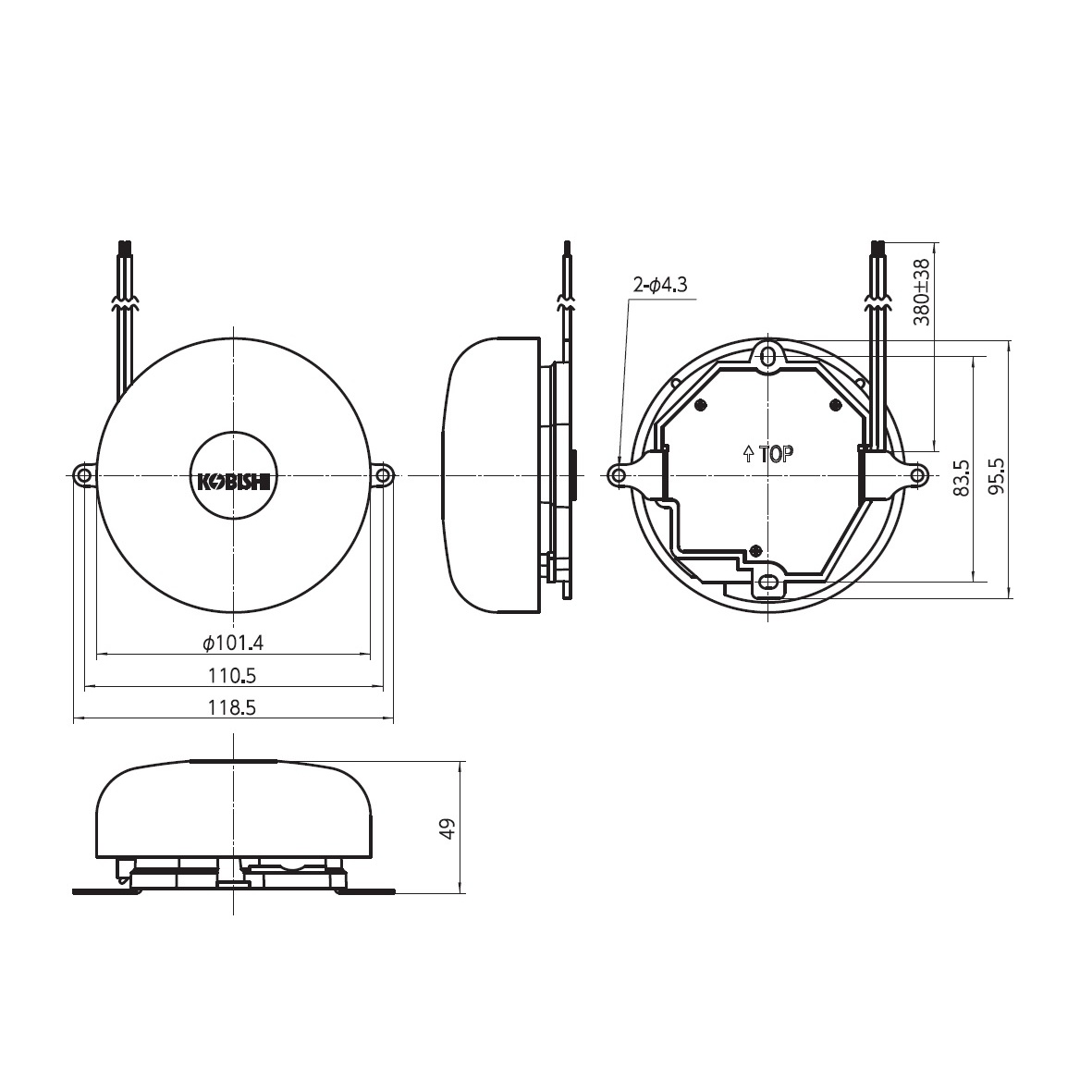 DC24V/100mm アラームベル【EA940DD-14】