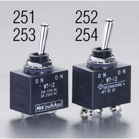125V/10A(12mm)単極双投/トグルスイッチ(防水型)【EA940DH-253】