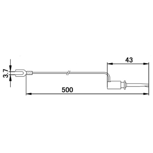 500mm/0.3mm2 テストリード(クリップ・Y形端子/6本)【EA940DT-46】