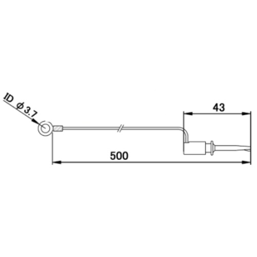 500mm/0.3mm2テストリード(クリップ・丸形端子/6本)【EA940DT-66】