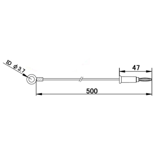 500mm/0.3mm2テストリード(バナナプラグ・丸形/6本)【EA940DT-71】