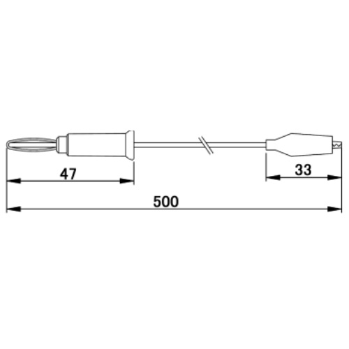 500mm/0.1mm2テストリード(バナナプラグクリップ/6本)【EA940DT-86】