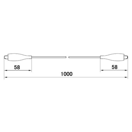 1000mm/5A テストリード(両端バッテリークリップ)【EA940DT-91】