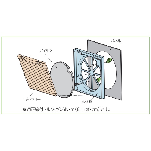 100x100mm/φ90 プラスチック製ギャラリー(丸穴/屋内)【EA940DZ-1】