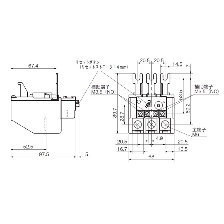 18.0-26.0 A サーマルリレー(標準形)【EA940NF-114】
