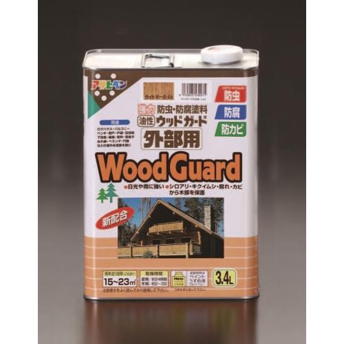 ESCO(エスコ) 3.4L 油性・木部用塗料(マホガニー) EA942EJ-64 [ZES052601] 3.4L[油性]ウッドガード(外部用⁄マガホニー)