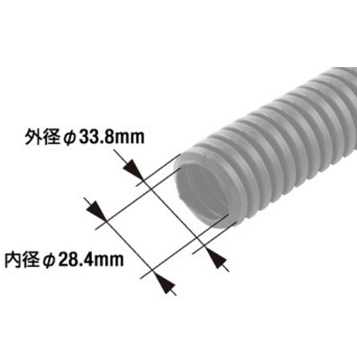 28.0mm×10m コルゲートチューブ(黒)【EA944BV-28】