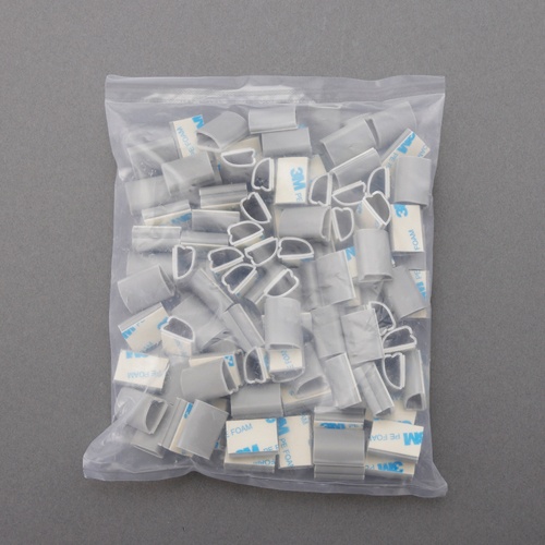 25×16mm ケーブルクランプ(粘着付/100個)【EA947FB-25】