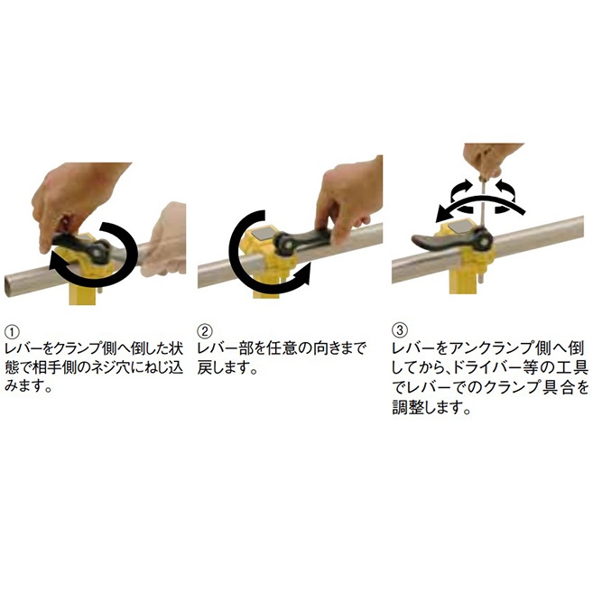 M10×40mm 雄ねじカムレバー(回転式)【EA948CH-115】