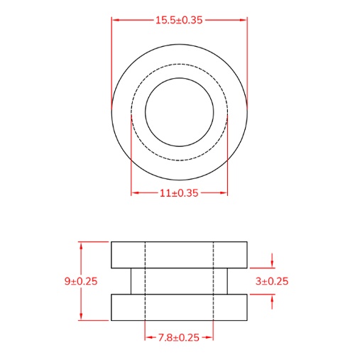 11.0mm グロメット(100個)【EA948HH-111】