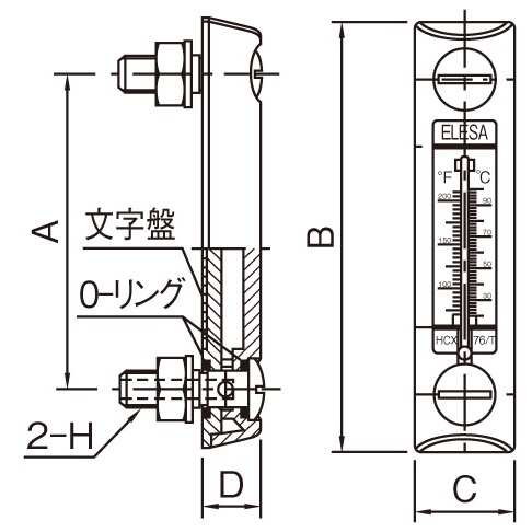 M12x254mm レベルインジケーター(レベル盤付)【EA949CX-103】