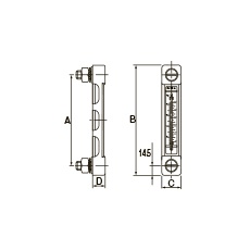 76mm レベルインジケーター(レベル盤/プロテクタ-付)【EA949CX-123】