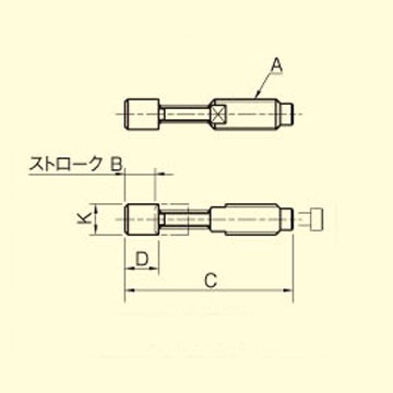 M8x44mm[ステンレス]スプリング突き出しピン(ラウンド)【EA949RM-51】