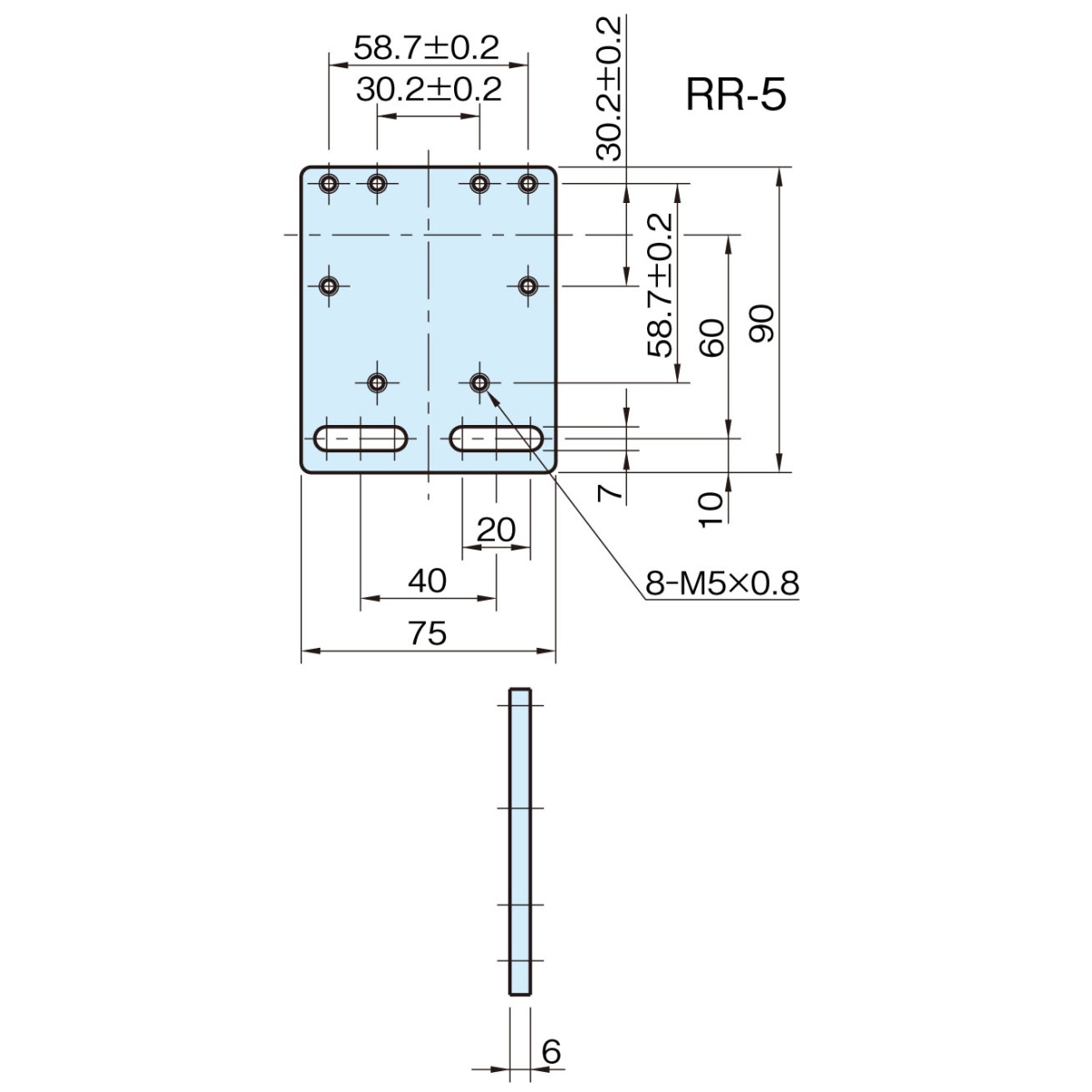 75x75mm リミットスイッチブラケット【EA949RR-3】