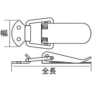 79x28mm パッチン(ステンレス製)【EA951BR-6】