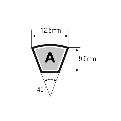 A 64 高負荷伝動ベルト(レッドVベルト)【EA967AR-64】