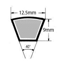 10m 穴あきVベルト(A形)【EA967VA-10】