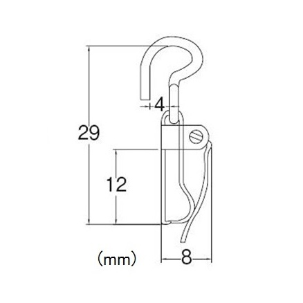 クリップランナーフック・カーテンレール用(ブラック/5個)【EA970KB-2】
