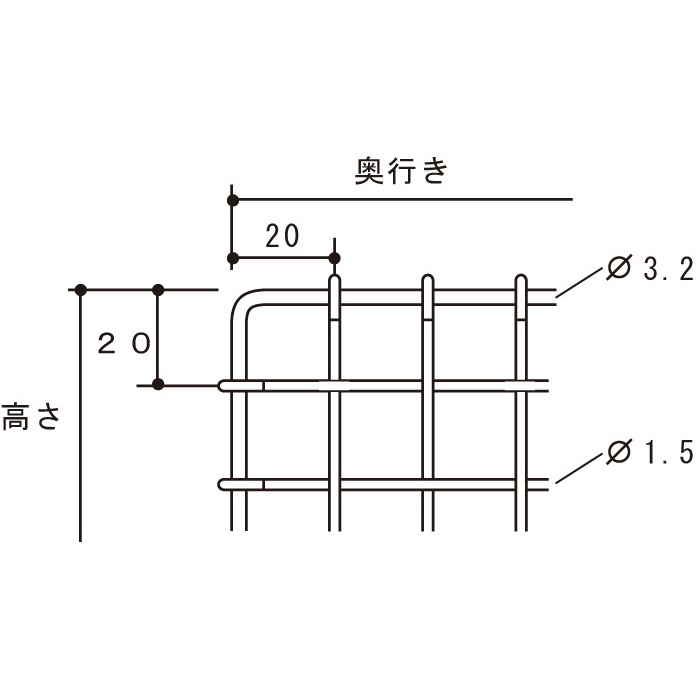 600x1800mm 側面金網【EA976DZ-38】