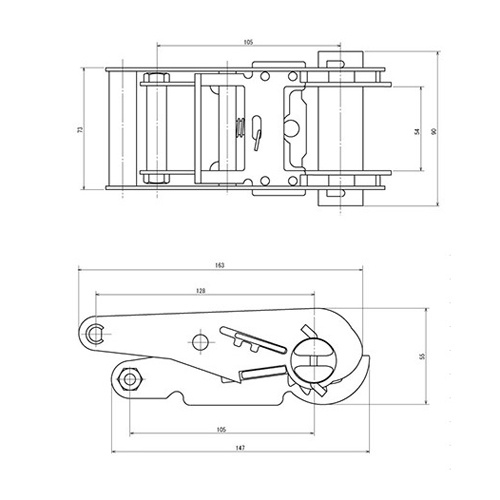 50mmx6.0m/1520kg ベルト荷締機(エンドレス)【EA982SB-36】
