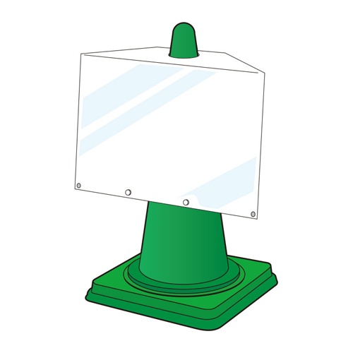 460x695mm/A3横 コーン用サインボード【EA983FT-327】