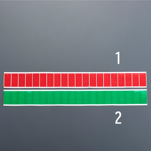 5x15mm ゲージマーカー(緑/100枚1シート)【EA983HM-2】