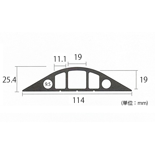 114x25mmx1.5m コードプロテクター(5溝)【EA983PJ-12】