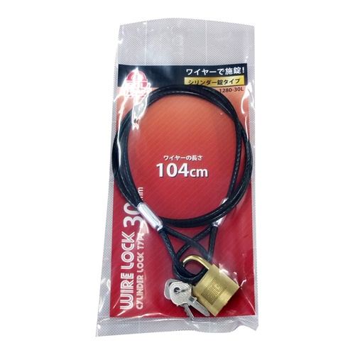φ4.3x1040mm ワイヤーロック(シリンダー錠)【EA983TT-42】
