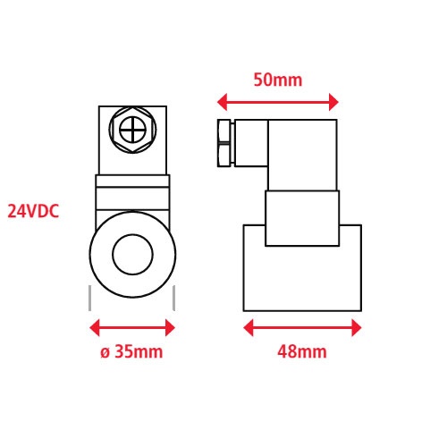 DC24V/φ 35mm/285N 電磁マグネットホルダー【EA984CM-11】