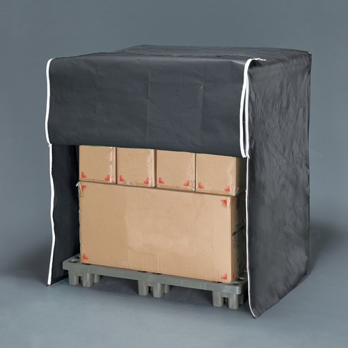 1200×1200×1300mm パレットカバー(ファスナー式/黒)【EA985PK-12A】