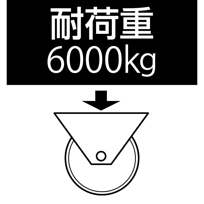 200x55mm 車輪(ボールベアリング・ソリッドスティール製)【EA986SC-200】