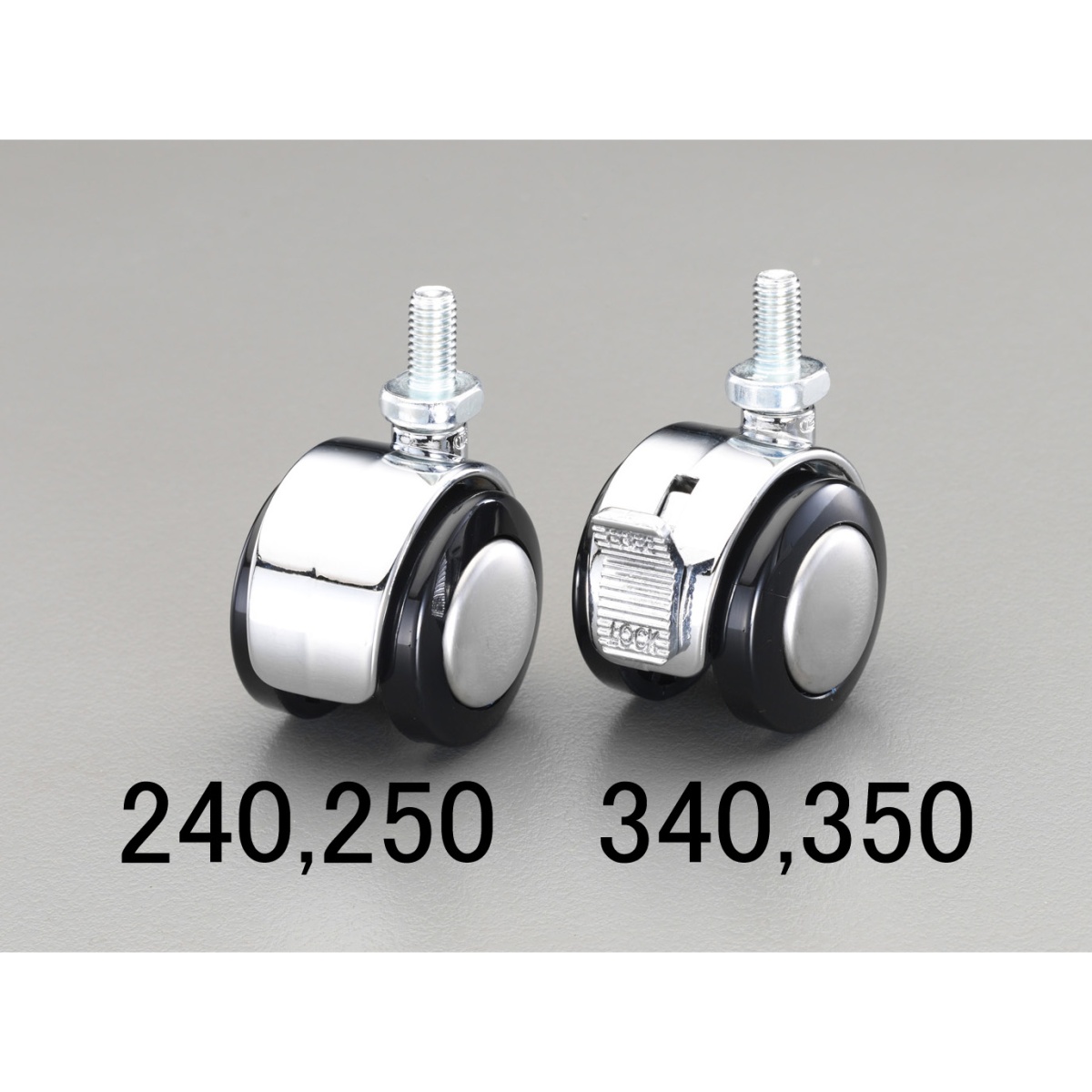40mm キャスター(ツインホイール・ブレーキ付)【EA986TF-340】