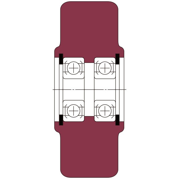 75x32mm 車輪(ベアリング付・耐熱・MCナイロン車)【EA986WE-75】
