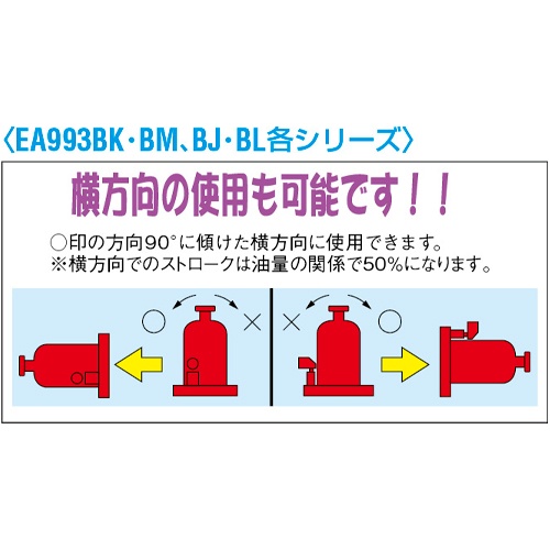10 ton/120-220mm 油圧ジャッキ(フォークリフト用)【EA993BL-10F】