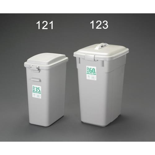 60L ダストボックス(蓋付) EA995CA-123 エスコ製｜電子部品