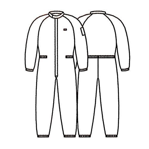 [3L]クリーンルーム用継ぎ作業服(青/センターファスナー)【EA996DD-14】