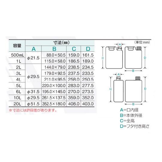 平角缶(1ケロ)3L 1本 1041-【10-4102-55】